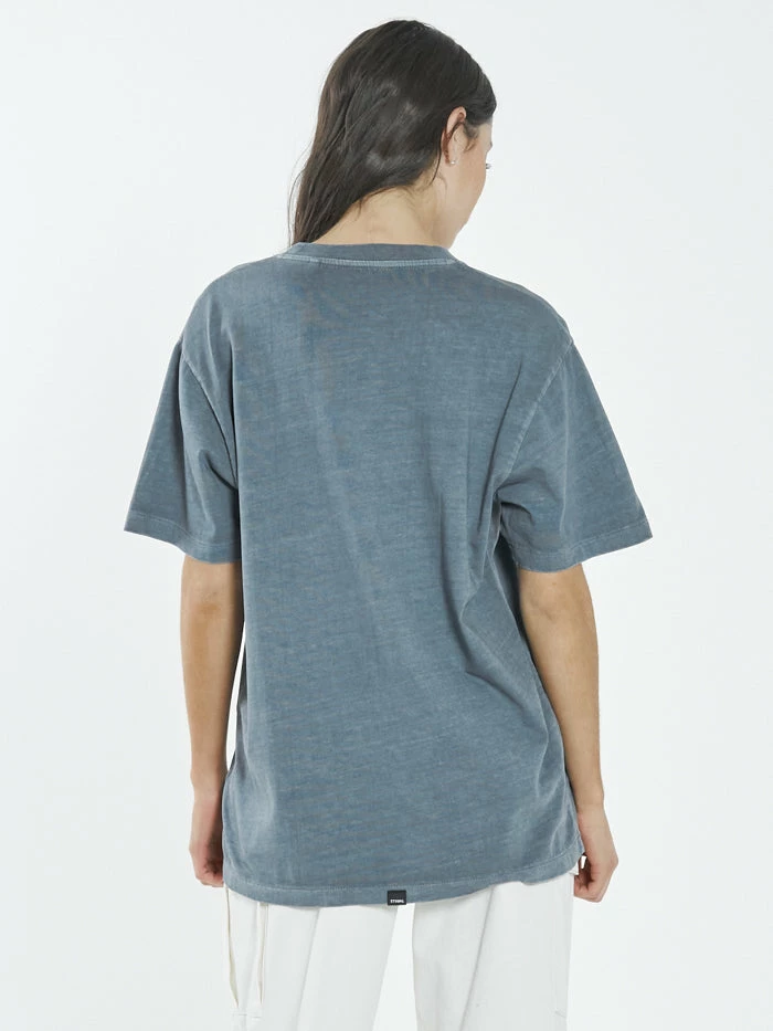 Thrills Co. Bad Habits Die Hard Merch Fit Tee - Airforce Blue 4 Thrills Co. Bad Habits Die Hard Merch Fit Tee - Airforce Blue