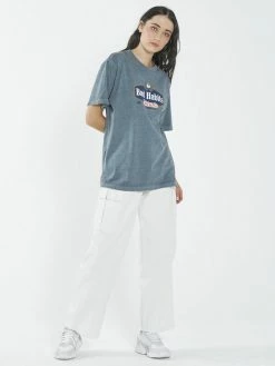 Thrills Co. Bad Habits Die Hard Merch Fit Tee - Airforce Blue 8 Thrills Co. Bad Habits Die Hard Merch Fit Tee - Airforce Blue