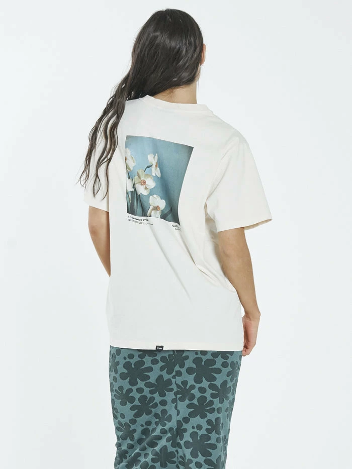 Thrills Co. Tops & Tees Narcissus Merch Fit Tee - Heritage White 4 Thrills Co. Tops & Tees Narcissus Merch Fit Tee - Heritage White
