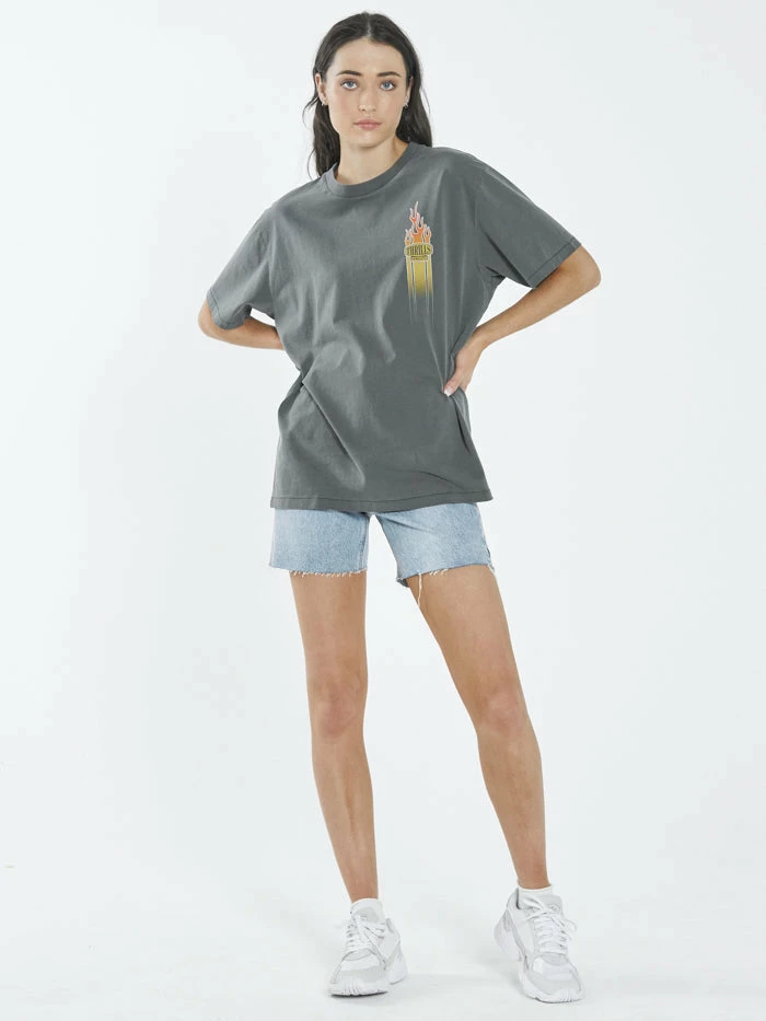 Thrills Co. Flaming Dart Merch Fit Tee - Merch Black 7 Thrills Co. Flaming Dart Merch Fit Tee - Merch Black