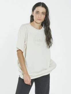 Thrills Co. Paradise Crest Merch Fit Tee - Unbleached 1% For The Planet