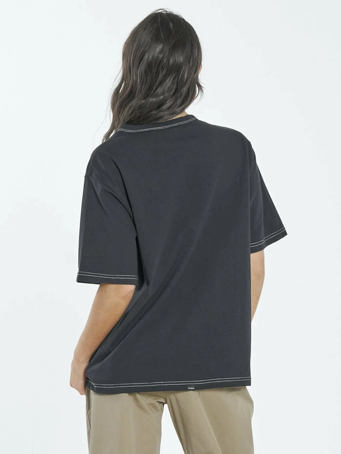 Thrills Co. Infinite Thrills Box Tee - Washed Black 1% For The Planet 4 Thrills Co. Infinite Thrills Box Tee - Washed Black 1% For The Planet