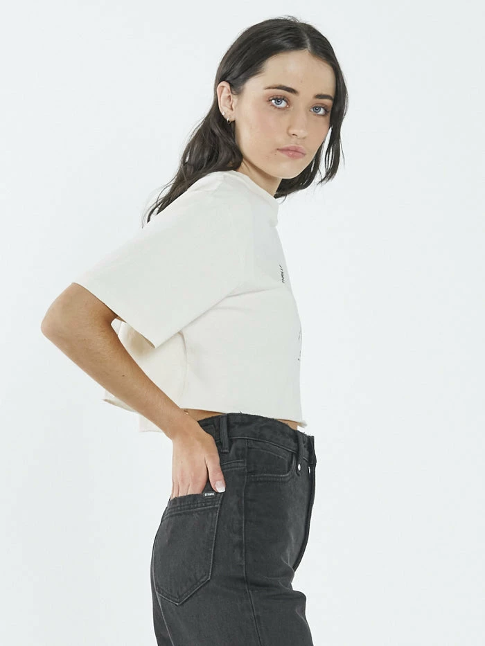 Thrills Co. Tops & Tees Delirium Merch Super Crop Tee - Heritage White 6 Thrills Co. Tops & Tees Delirium Merch Super Crop Tee - Heritage White