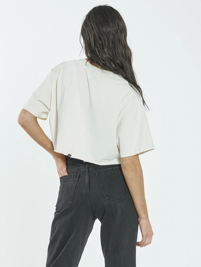 Thrills Co. Tops & Tees Delirium Merch Super Crop Tee - Heritage White 4 Thrills Co. Tops & Tees Delirium Merch Super Crop Tee - Heritage White