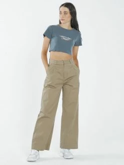 Thrills Co. Eagle Badge Baby Crop Tee - Airforce Blue 8 Thrills Co. Eagle Badge Baby Crop Tee - Airforce Blue