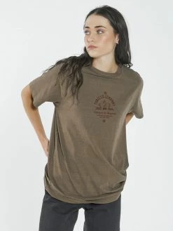 Thrills Co. 1% For The Planet Engineered For Happiness Merch Fit Tee - Desert