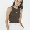 Thrills Co. Minimal Thrills Racer Front Tank - Postal Brown 1% For The Planet