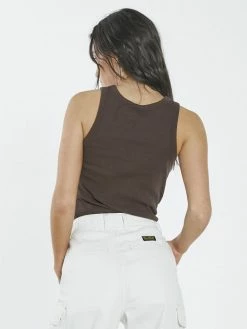 Thrills Co. Minimal Thrills Racer Front Tank - Postal Brown 1% For The Planet