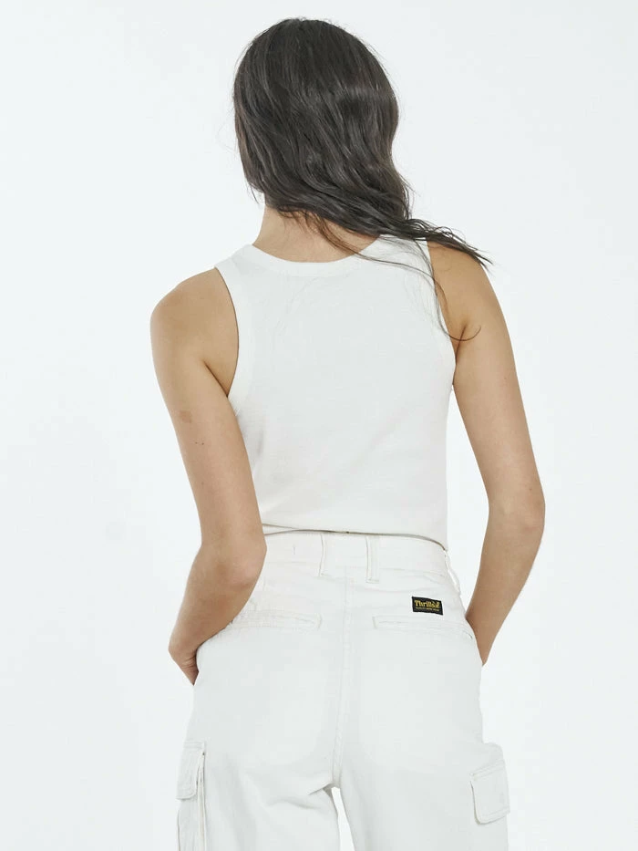 Thrills Co. Minimal Thrills Racer Front Tank - Tofu 1% For The Planet 4 Thrills Co. Minimal Thrills Racer Front Tank - Tofu 1% For The Planet