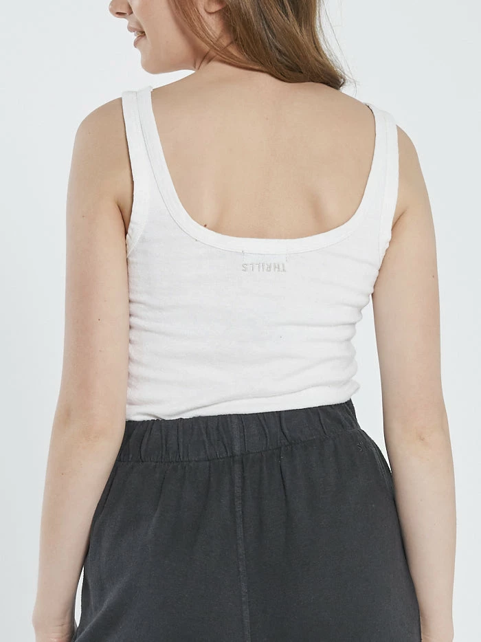 Thrills Co. Hemp Heavyweight Retro Tank - Dirty White 1% For The Planet 4 Thrills Co. Hemp Heavyweight Retro Tank - Dirty White 1% For The Planet