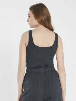 Thrills Co. Hemp Heavyweight Retro Tank - Black 1% For The Planet