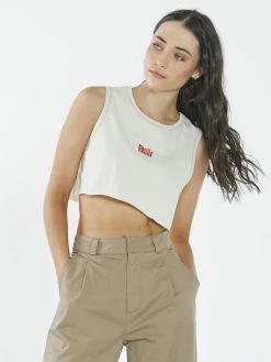 Thrills Co. Infinite Thrills Super Crop Tank - Heritage White