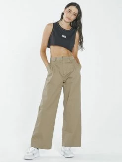 Thrills Co. Infinite Thrills Super Crop Tank - Washed Black 1% For The Planet