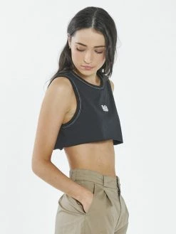 Thrills Co. Infinite Thrills Super Crop Tank - Washed Black 1% For The Planet