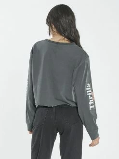 Thrills Co. Roadhouse Henley LS Merch Tee - Merch Black