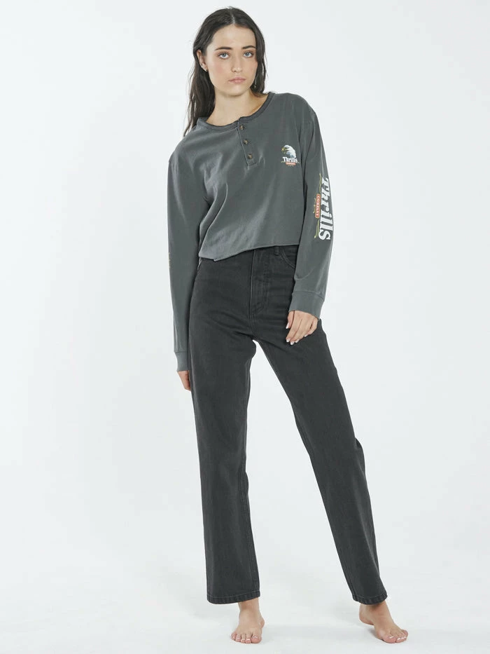 Thrills Co. Roadhouse Henley LS Merch Tee - Merch Black 5 Thrills Co. Roadhouse Henley LS Merch Tee - Merch Black