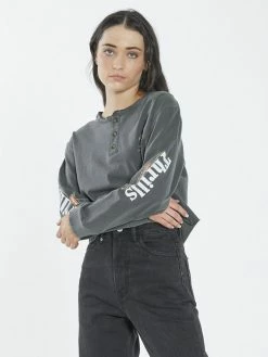 Thrills Co. Roadhouse Henley LS Merch Tee - Merch Black 12 Thrills Co. Roadhouse Henley LS Merch Tee - Merch Black