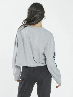 Thrills Co. Roadhouse Henley LS Merch Tee - Vintage Marle Tops & Tees