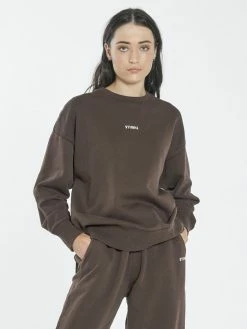 Thrills Co. Minimal Thrills Crew - Postal Brown