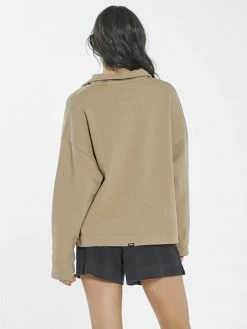 Thrills Co. Thrills Stamp 3/4 Zip Pullover - Sand