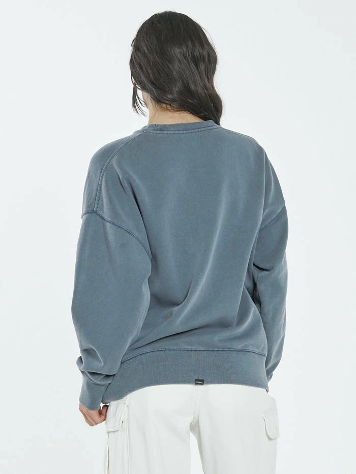 Thrills Co. Bad Habits Die Hard Slouch Crew - Airforce Blue 1% For The Planet 4 Thrills Co. Bad Habits Die Hard Slouch Crew - Airforce Blue 1% For The Planet