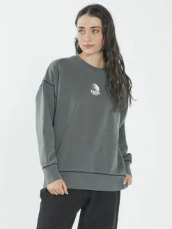 Thrills Co. Roadhouse Slouch Crew - Merch Black