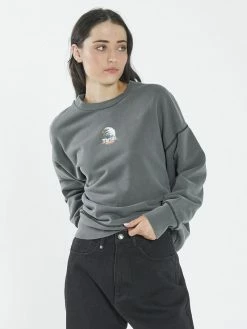 Thrills Co. Roadhouse Slouch Crew - Merch Black