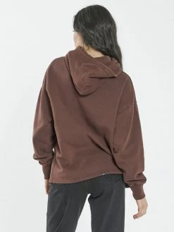 Thrills Co. 1% For The Planet Far East Company Open Hem Hood - Washed Cocoa