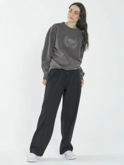 Thrills Co. 1% For The Planet Paradise Crest Slouch Crew - Plum