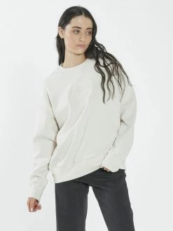 Thrills Co. Paradise Crest Slouch Crew - Unbleached 1% For The Planet