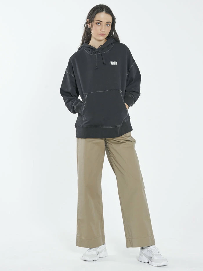 Thrills Co. 1% For The Planet Infinite Thrills Slouch Hood - Washed Black 5 Thrills Co. 1% For The Planet Infinite Thrills Slouch Hood - Washed Black