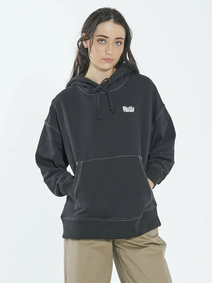 Thrills Co. 1% For The Planet Infinite Thrills Slouch Hood - Washed Black 3 Thrills Co. 1% For The Planet Infinite Thrills Slouch Hood - Washed Black