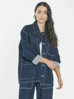 Thrills Co. Workwear Work Shop Denim Jacket - Indigo Rinse