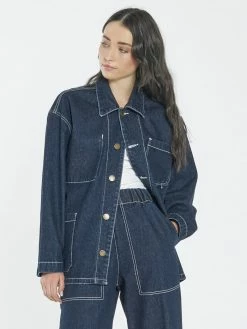 Thrills Co. Workwear Work Shop Denim Jacket - Indigo Rinse