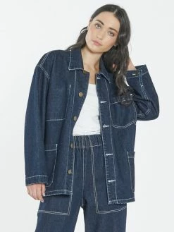 Thrills Co. Workwear Work Shop Denim Jacket - Indigo Rinse