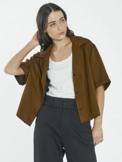 Thrills Co. Restraint Bowling Shirt - Gold