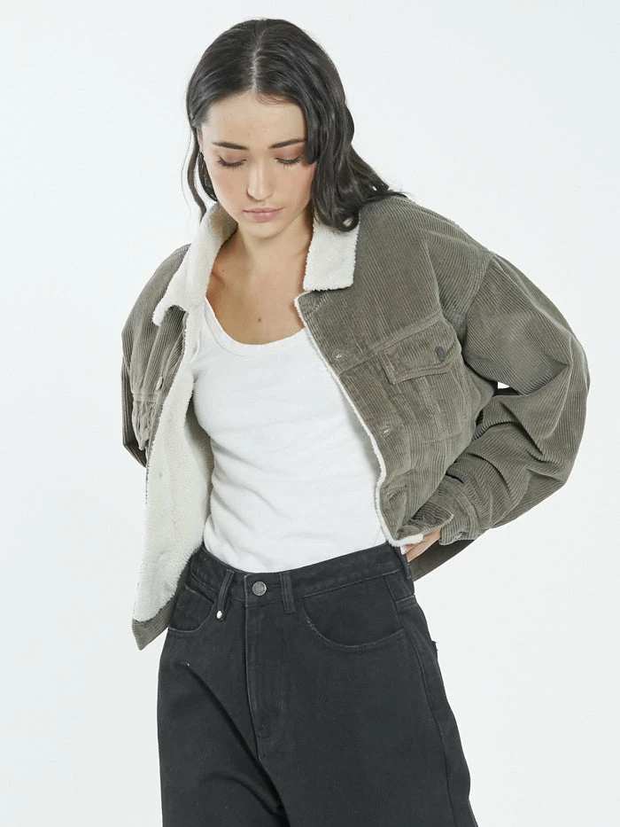 Thrills Co. Jodie Cord Jacket - Pewter 6 Thrills Co. Jodie Cord Jacket - Pewter