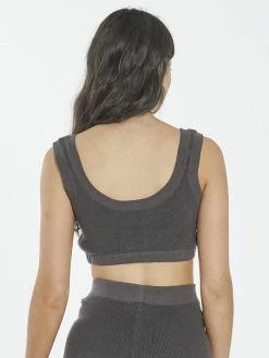 Thrills Co. Claire Knitted Crop Top - Plum