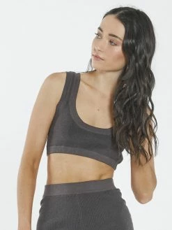 Thrills Co. Claire Knitted Crop Top - Plum