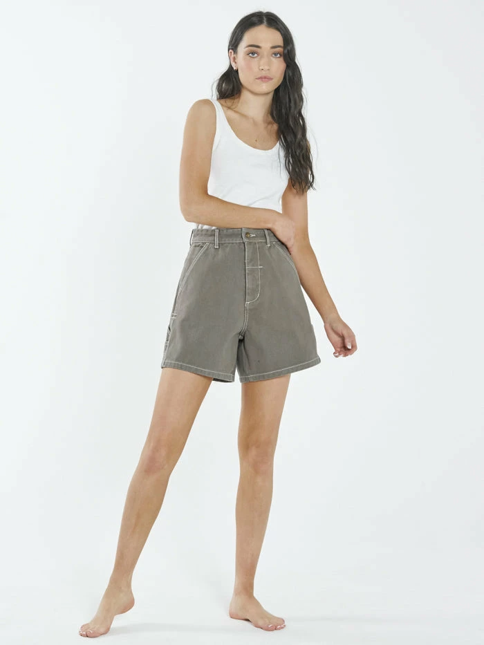 Thrills Co. Carpenter Drill Short - Pewter 1% For The Planet 6 Thrills Co. Carpenter Drill Short - Pewter 1% For The Planet