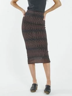 Thrills Co. Paradise On Repeat Mesh Skirt - Washed Cocoa Shorts & Skirts