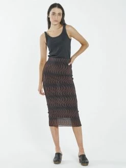 Thrills Co. Paradise On Repeat Mesh Skirt - Washed Cocoa Shorts & Skirts