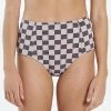 Thrills Co. Aalto Rib High Waist Bikini Bottom - Washed Cocoa