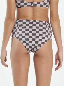 Thrills Co. Aalto Rib High Waist Bikini Bottom - Washed Cocoa