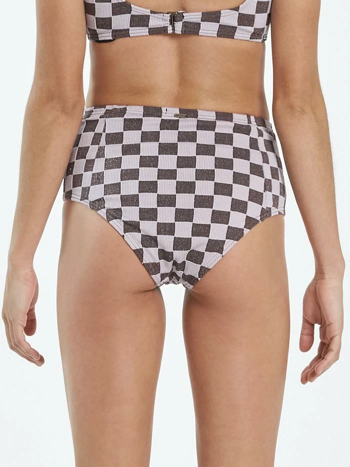 Thrills Co. Aalto Rib High Waist Bikini Bottom - Washed Cocoa 4 Thrills Co. Aalto Rib High Waist Bikini Bottom - Washed Cocoa