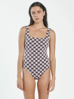 Thrills Co. Aalto Rib One Piece - Washed Cocoa 1% For The Planet