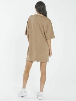 Thrills Co. 1% For The Planet Thrills Stamp Hemp Box Tee Dress - Sand