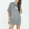 Thrills Co. 1% For The Planet Lords Box Fit Tee Dress - Washed Grey