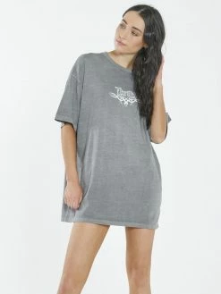Thrills Co. 1% For The Planet Lords Box Fit Tee Dress - Washed Grey