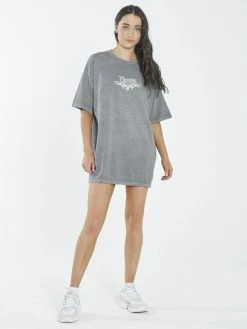 Thrills Co. 1% For The Planet Lords Box Fit Tee Dress - Washed Grey